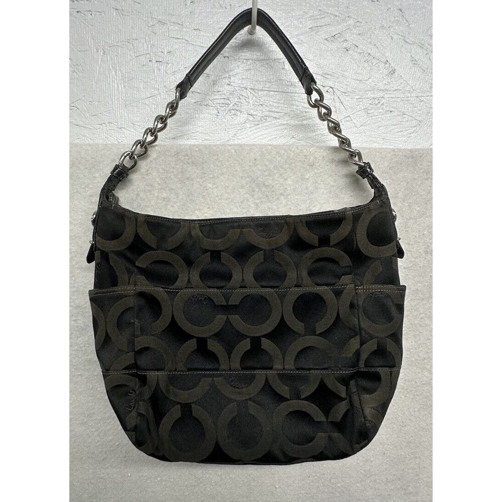 Coach Madison Luxury Designer Logo Tribeca Black Shoulder‎ Hobo Bag 14127 - Picture 6 of 9